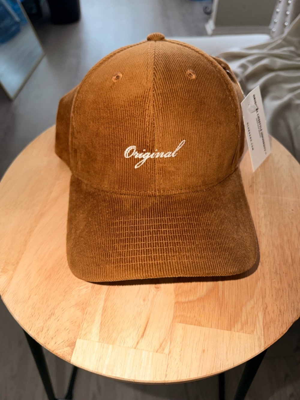 Original Embroidered Corduroy Cap - Brown